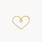 Piercing daith Oro 18kt corazon con circonita Rebeca