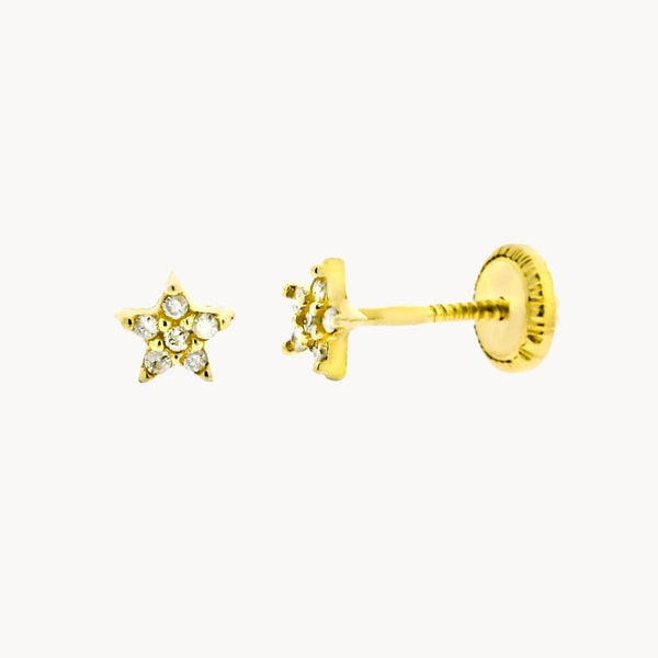 Piercing Oro 18 kilates estrella con diamantes Etoile II