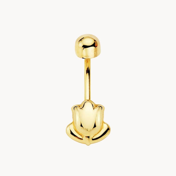 Piercing ombligo Oro 18kt flor de lis Keyla