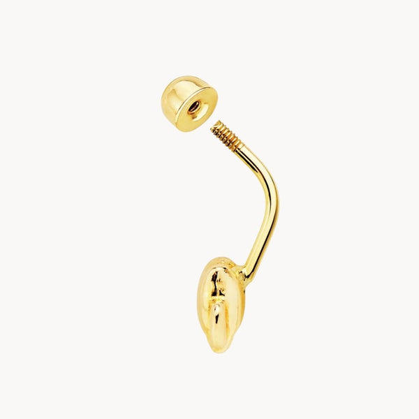 Piercing ombligo Oro 18 kilates flor de lis Keyla