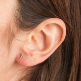 Piercing oreja Oro 18kt luna circonitas Odette
