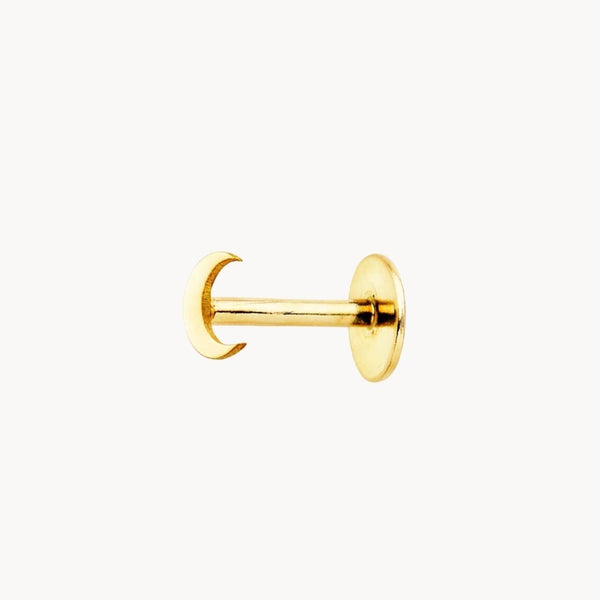 Piercing oreja Oro 18kt media luna Zorana