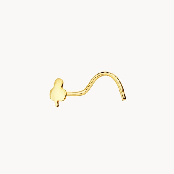 Piercing nariz Oro 18kt trebol Larisa
