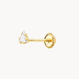 Piercing oreja Oro 18kt triangulo con circonita garras Amira