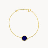 Pulsera Oro 18kt con agata azul Naida