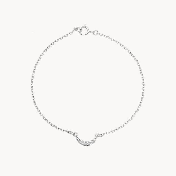 BRACELET WITH MOON AND DIAMONDS 9KT LYRA