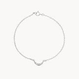 BRACELET WITH MOON AND DIAMONDS 9KT LYRA