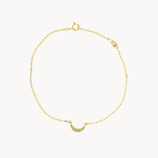 Pulsera Oro 18kt con luna y diamantes Lyra