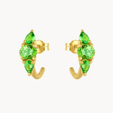 Pendientes Oro 18 kilates con granates tsavoritas egle