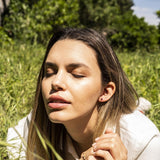 Pendientes Oro 18 kt topacio rosa y diamantes Cleo