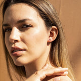 Pendientes Oro 18 kilates con topacio rosa y diamantes Briseida