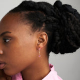 Pendientes Oro 18kt topacios rosas circonitas Ilona