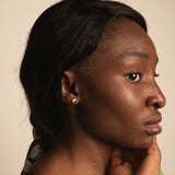 Pendientes Oro blanco 18 kilates diamante chaton 0.30 quilates Asya