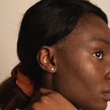 Pendientes Oro blanco 18kt diamante garras 0.40 quilates Michelle