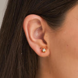 Pendientes Oro blanco 18 kilates diamante garras 0.40 quilates Michelle