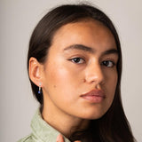 Pendientes Oro blanco 18 kilates zafiro y diamantes Hadiya