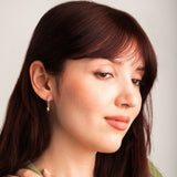 Pendientes largos Oro 18 kt serpiente circonitas Casandra