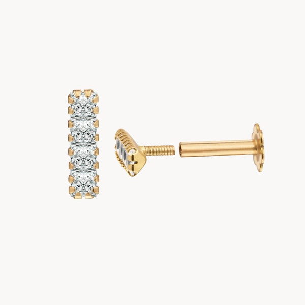 Piercing oreja Oro 18kt con circonitas garras Dalia