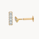 Piercing oreja Oro 18kt con circonitas garras Dalia