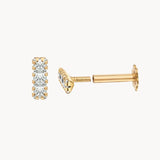 Piercing oreja Oro 18kt con circonitas garras Janet