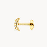 Piercing oreja Oro 18kt luna con circonitas Odette