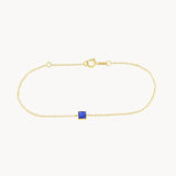 Pulsera Oro 18 kilates circonita azul Eos