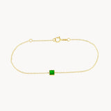 Pulsera Oro 18 kilates circonita verde Eos