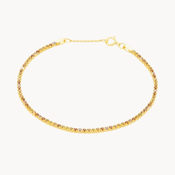 Pulsera Oro 18 kilates riviere piedras naturales Bibiana