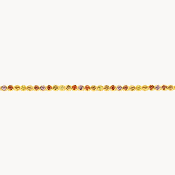 Pulsera Oro 18 kt riviere piedras naturales Bibiana