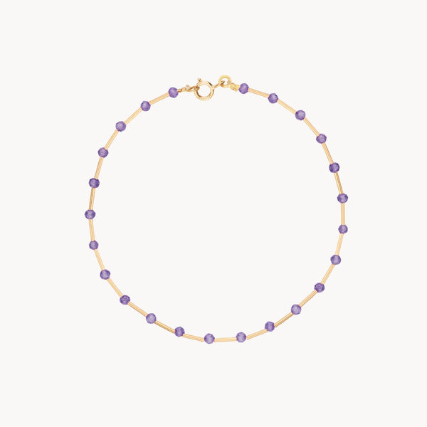 Pulsera Oro 18kt con circonitas moradas Alba