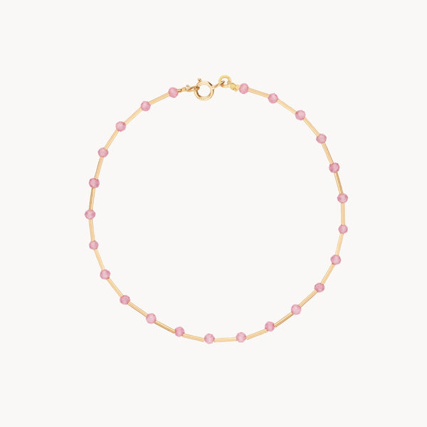 Pulsera Oro 18kt con circonitas rosas Alba