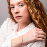 Pulsera Oro 18 kilates con circonitas rosas Alba