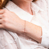 Pulsera Oro 18kt circonitas rosas Alba