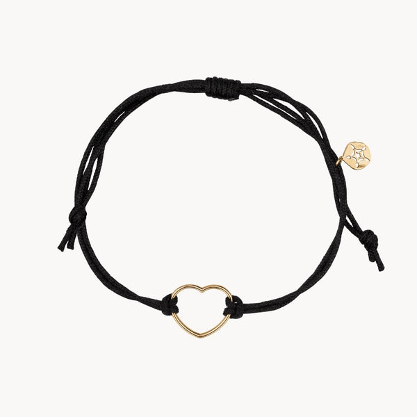 Pulsera Oro 18kt con macrame corazon Raisa