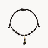 Pulsera Oro 18kt macrame mano negra Higa
