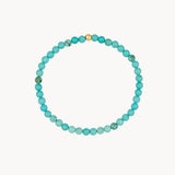 Pulsera elastica bolas de howlita azul Rachel