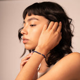 Pulsera elastica con bolas lapislazuli Rachel