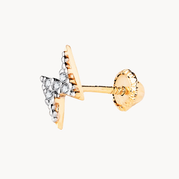 Lightning Ear Piercing with Cubic Zirconia ASLI