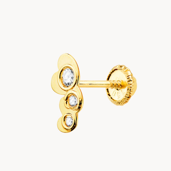 EAR PIERCING HEARTS WITH ZIRCONIA JULIANE