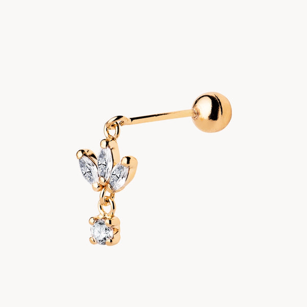 EAR PIERCING LEAF AND ZIRCONIA VASANTA III