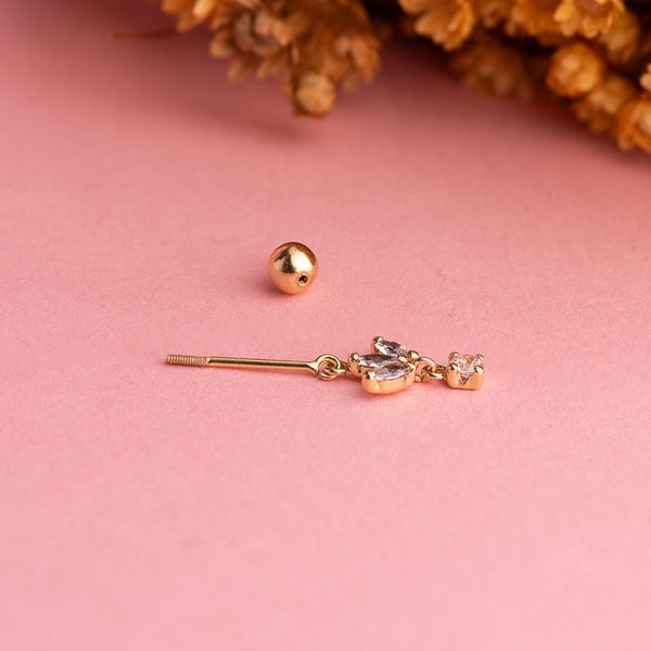 EAR PIERCING LEAF AND ZIRCONIA VASANTA III