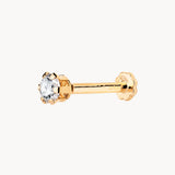Ear Piercing with Claw-set Cubic Zirconia Ellen