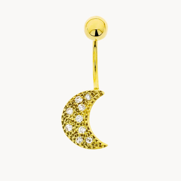 LUNA NAVEL PIERCING WITH PETRINA ZIRCONIA STONES