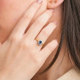 ANILLO ZAFIRO Y DIAMANTES DIANE