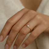 ANILLO DIAMANTES Y PERLA AUDREY