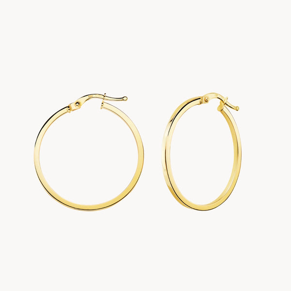 SQUARE HOOP EARRINGS 28MM