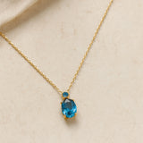 COLGANTE TOPACIO AZUL ELIA