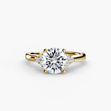 Solitario con spalle cluster