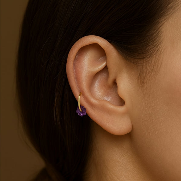 Ring for Helix with Purple Stone Naroa