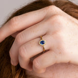 DIANE SAPPHIRE AND DIAMOND RING